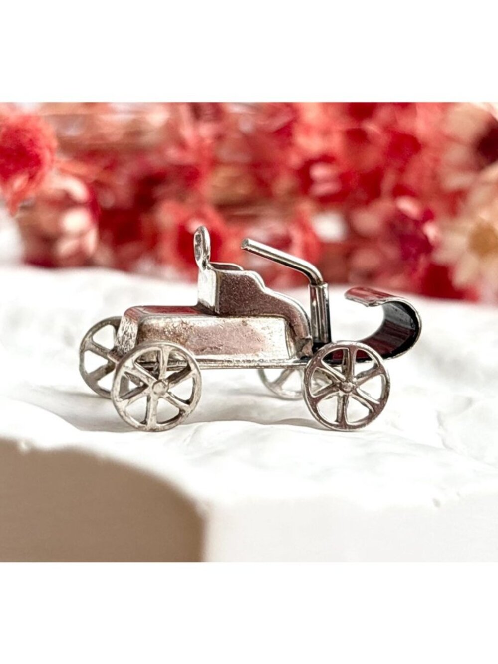 Miniature Antique Style Movable Novelty Car Tiny 925 Pendant | Charm